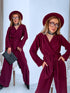 "BRUNETTE 10312" set - burgundy
